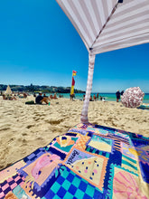 Load image into Gallery viewer, Vacay Postcards Square Beach & Picnic Mat