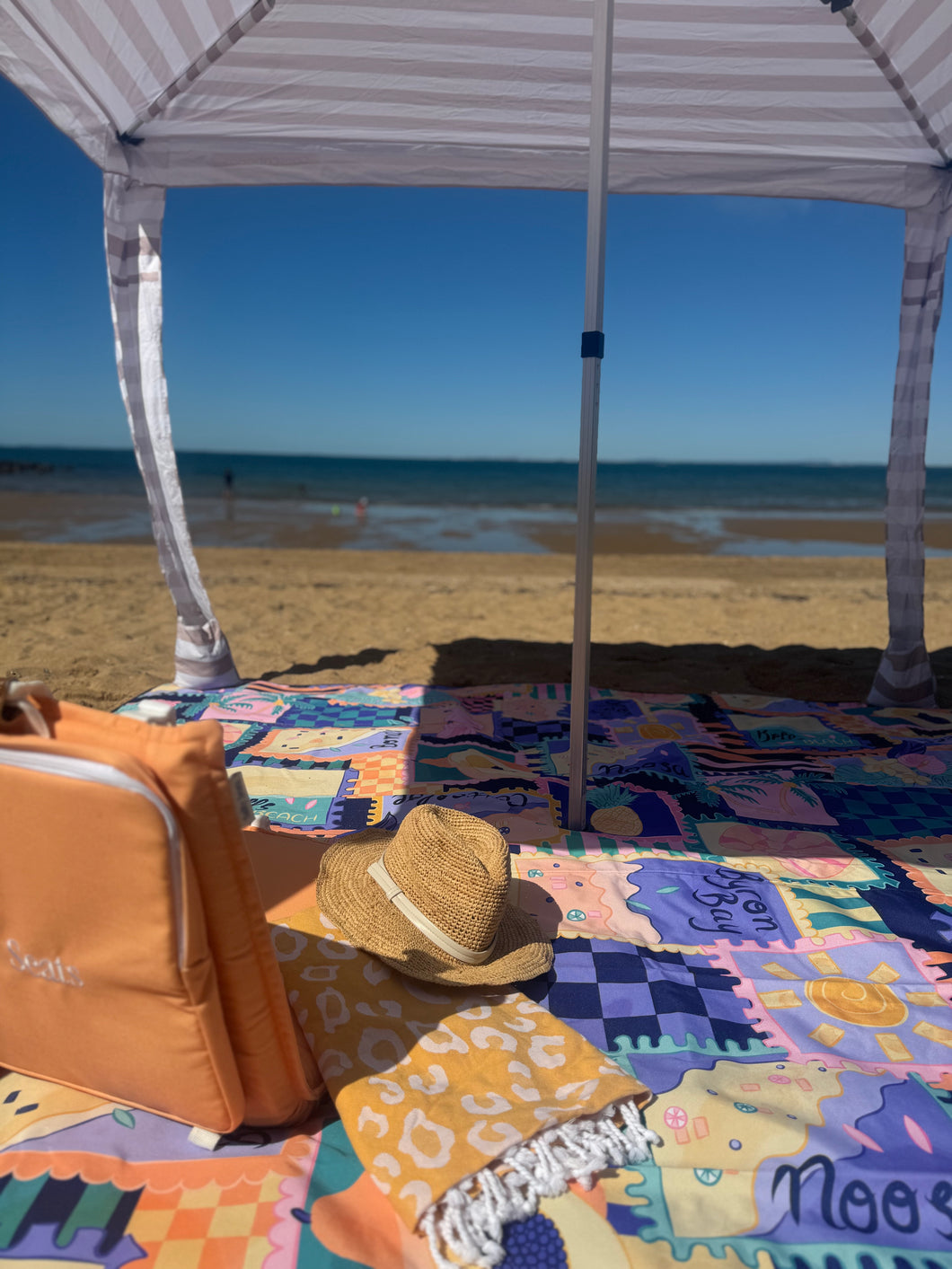 Vacay Postcards Square Beach & Picnic Mat