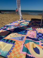 Load image into Gallery viewer, Vacay Postcards Square Beach &amp; Picnic Mat
